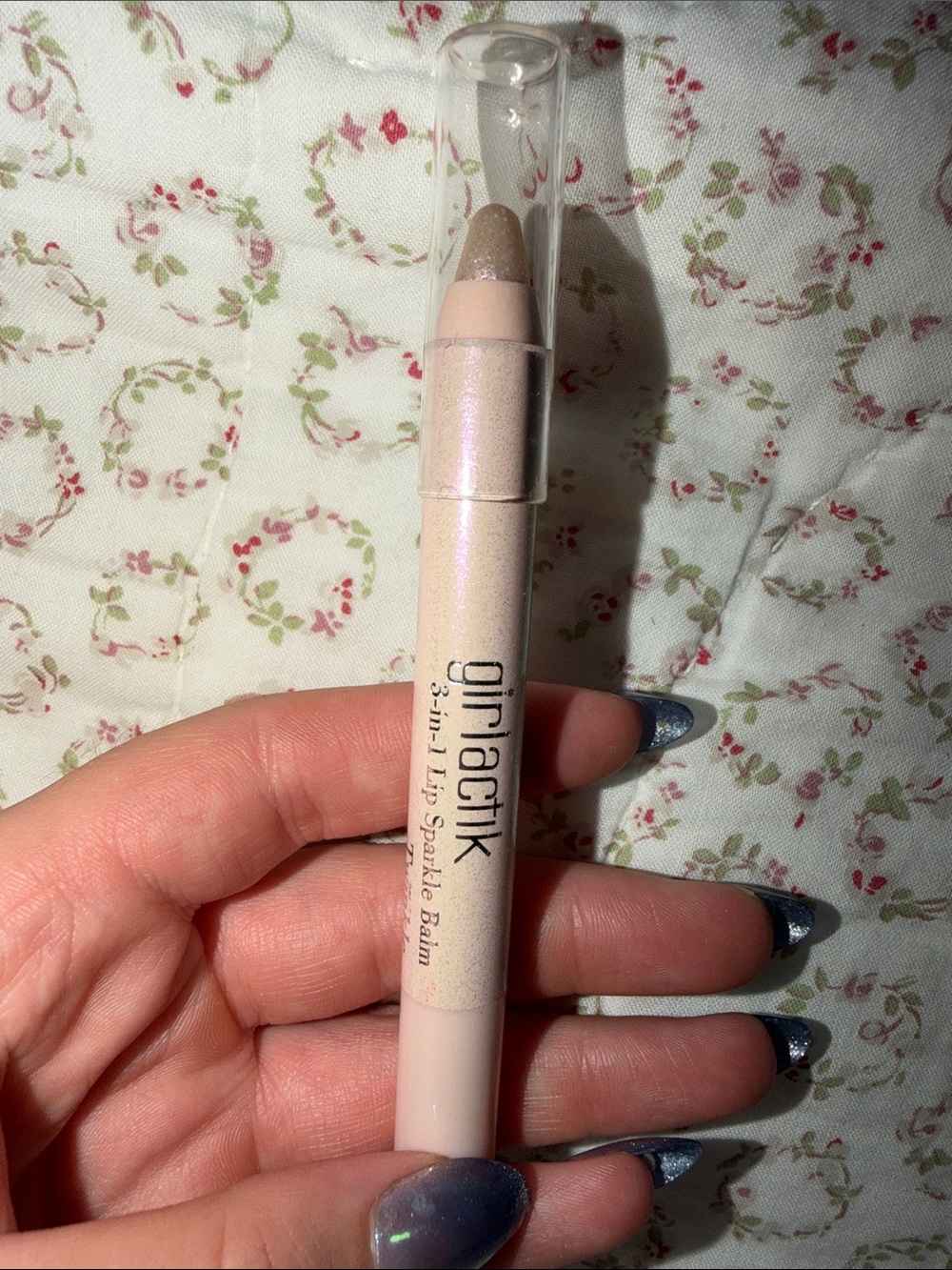 3-in-1 Lip Sparkle Balm — Shimmery Nude Pink